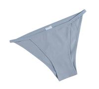 Generico Mutande Sexy Nere in Cotone per Donna Mutandine Bikini con Stringhe Taglie Forti a Vita Bassa Slip da Donna Elasticizzati a Taglio Panceta Dimagrante Snellente (Light Blue, XL)