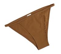 Generico Mutande Sexy Nere in Cotone per Donna Mutandine Bikini con Stringhe Taglie Forti a Vita Bassa Slip da Donna Elasticizzati a Taglio Panceta Dimagrante Snellente (Coffee, XL)