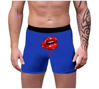 Generico Mutande Uomo Boxer Mutande Uomo Sportivi Traspiranti E Leggeri, Boxer con Stampa 3D Labbra Premium, Design Unico Sexy per Uomo alla Moda
