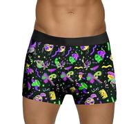 Generico Mutande Uomo Boxer Mutande Uomo Sportivi Traspiranti E Leggeri Carnevale con Grafica Creativa Completa, Stile Festivo Unico per Regali Divertenti
