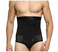 Generico Mutande Uomo Vita Alta Compressione Boxer Slip Controllo Pancia Dimagranti Shapewear Pantaloncini,Pantaloni Termici Uomo