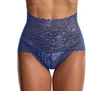 Generico Mutandine Brasiliane Donna da in Pizzo/Cotone Comode Semi-Trasparenti Slip Hot And Sexy Vita Alta Culottes Elasticizzato Mutande di Pizzo Hipster Traspirante Pancia Piatta