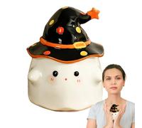 Generico Mutura Fantasma, Halloween Ghost Novelty Coffee Tazza, Mug Ghost Decorative, Carta Ghost Pattern Ceramic Cup Con Coperchio 350 Ml Per Halloween Home Workplace Decoration