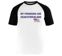 Generico My Pronouns Are Sean Strickland T-Shirt Regolare Unisex Bianca Tee Baseball