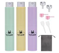 Generico My Vanity - Porta Profumo da Viaggio Ricaricabile 3x10ml con Borsa e Accessori - Flaconi Profumo Tascabili da Donna e Uomo