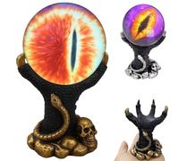 Generico Mystic Sphere, Halloween Macabre Desktop Ornaments with Light-Up Ball and Resin Dragon Claw Stand Base, Gothic Figurine for Home Office Decor