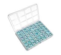 Genérico Nail Container - Bead Storage Box - Grids Storage Box | 48 scomparti Portable ABS Organizer for Jewelry Strass Craft Supplies, Travel, Office, Dorm Room, Home, Compact, Lightweight,