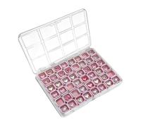 Genérico Nail Container - Bead Storage Box - Grids Storage Box | 48 scomparti Portable ABS Organizer for Jewelry Strass Craft Supplies, Travel, Office, Dorm Room, Home, Compact, Lightweight,