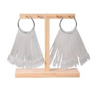 Generico Nail Display Stand - T-Shaped Space Saving Storage Stand | Wooden False Nail Sample Tips Holder | For Polishing Practice, Home, Shop, Salon - Elegant Display For Women, Girls, Friends