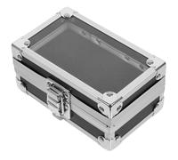 Generico Nail Drill Bits Display Organizer in Alluminio Nero, Fori Multipli, Custodia Portatile per Nail Art e Professionisti, Organizer Compatto per Manicure