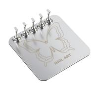 Generico Nail Stand For Press Ons - 8.6*8.6cm Stable Magnetic Base, Reusable Acrylic Manicure Display, 5pcs Practice Tip Holders, Professional Salon Supplies - For Women Girlfriend Wife Girls