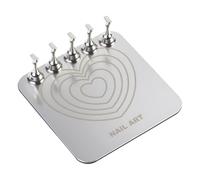 Generico Nail Stand For Press Ons - 8.6*8.6cm Stable Magnetic Base, Reusable Acrylic Manicure Display, 5pcs Practice Tip Holders, Professional Salon Supplies - For Women Girlfriend Wife Girls