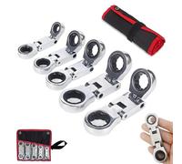 Generico Nano Ratchet, Dual-Drive Nano Flex-Head Pocket Ratchet, for Mechanical Repair, Mini Adjustable 3/4“ Inch Retractable, Plumbing Repair, Narrow Space (1Pcs)