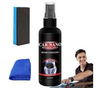 Generico Nano Spray per Riparazione per Auto, Spray per Riparazione per Auto - Spray per Rivestimento Bagnato e Asciutto | Spray riparatore antio e ad Alta brillantezza con Spugna e Asciugamano
