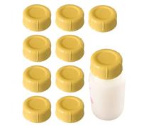 Generico Narrow Bottle Replacement Lids - 10 Pack Milk Cup Caps, Spill-Proof Travel Covers, Portable Leak-Proof Stopper | for Airplane Travel, Car Rides, Business Trips, Diaper Bag
