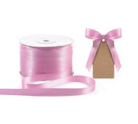 Generico Nastro Doppio Raso Color Rosa Antico, mm 10 x 100 m, Decorazione per la Casa
