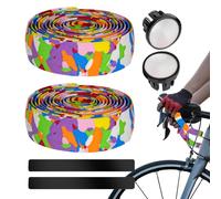 Generico Nastro Per Manubrio - Nastro Per Impugnatura Versatile Per Bici Da Strada 200x3x0,3 Cm | Adesivo Per Impugnatura Ammortizzante Con Rivestimento In EVA, Per La Guida In Motocicletta Comfort