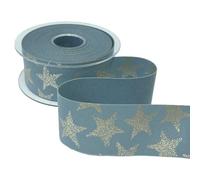 Generico Nastro Velluto Doppio Stampa Stelle 40 mm x 10 mt col. 25 Avion