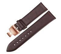 Generico NASUNJIA Cinturini For Orologi Cinturino For Orologio Sottile Non Testurizzato In Pelle Morbida 12 14 16 Mm(Brown-Rose-B1,14mm)