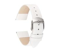 Generico NASUNJIA Cinturini for Orologi in Morbida Pelle di Vitello Ultrasottile da Donna, 14 Mm, 16 Mm, 18 Mm, 20 Mm, 22 Mm, Bracciale da Polso Rosa(White,20mm)