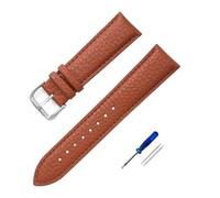 Generico NASUNJIA Cinturino Di Ricambio For Orologio Da Polso Da Uomo E Da Donna Con Motivo Litchi, 12 Mm, 14 Mm, 16 Mm, 18 Mm, 20 Mm, 22 Mm(Light brown,20mm)
