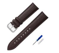 Generico NASUNJIA Cinturino Di Ricambio For Orologio Da Polso Da Uomo E Da Donna Con Motivo Litchi, 12 Mm, 14 Mm, 16 Mm, 18 Mm, 20 Mm, 22 Mm(Brown,18mm)