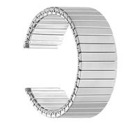 Generico NASUNJIA Cinturino elastico in acciaio inossidabile da 18 mm, 20 mm e 22 mm, compatibile con il cinturino in metallo for smartwatch Galaxy(Silver,20MM_L)