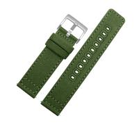 Generico NASUNJIA Cinturino For Orologio In Tela A Sgancio Rapido 18mm 19mm 20mm 22mm Cinturini For Orologi In Nylon Bracciale Di Ricambio Cinturino Da Polso Accessori For Orologi(Green 1,20mm)