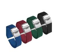 Generico NASUNJIA Cinturino In Silicone For Orologio, Cinturino In Gomma, Adatto For Cinturini A Sgancio Rapido, Bracciale Universale Da Uomo Da 18 Mm/20 Mm/22 Mm/24 Mm(Blue,18MM_BLACK BUCKLE)