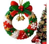 Genérico Natale all'uncinetto per albero | statuette natalizie per albero | Decorazione da appendere per specchio retrovisore feste casa facile per principianti