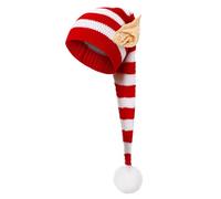 Generico Natale Cappelli Lavorati a Maglia Funtery con Orecchie per Bambini,Cappelli Lunghi da Babbo Natale all'Uncinetto,Costume per Bambine e Bambini