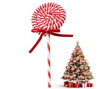 Genérico Natale - Ciondoli in finto rosso e verde con corda, decorazione per cupcake, ciondolo in lana, ornamenti natalizi per albero e kit a tema natalizio