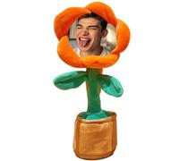 Generico Natale personalizzato foto Girasole,oscillazione cantando e parlando girasole giocattoloFiore Danzante con Viso,Ripete ciò che Dici,regali Natale di compleanno e feste (Saffron-2)