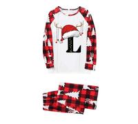 Generico Natale Pigiama Famiglia Set Invernale Pigiami Natalizi Coordinati Abbinati Coppia Due Pezzi Pigiama Per Papà Mamma Bambini Capodanno Indumenti Da Notte Cotone Comodo Maglietta E Pantaloni