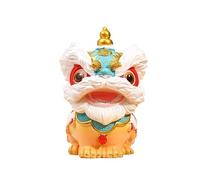 Generico National Dance Lion Awakening Lion Tea Room Desktop Fundraising Widget Creative Chinese Style Home and Car Decoration Craft(Color2)