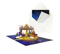 Generico Nativity Card - 3D Religious Greeting, Birthday Envelope Included, Scene Illustration | Valentines Holiday Card For Women Friends Kids Men Spiritual Celebration Keepsake Christmas Decor Gift