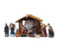Generico Nativity Display Collection - Religious Christmas Figurine Set for Home Decor | Textured Resin with Detailed Carvings, Inspirational Scene, Decoration for Bookshelves Tables and Windowsills