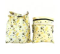 Generico Natural Beeswax Storage, Reusable Food Wrap Bags, Large Size Bread Keeper with Zipper Seal, Eco Friendly Cotton Pouch, Food Storage Bags with Fresh Design, Kitchen Tool for Home Use