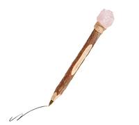 Generico Natural Crystal Pen Set, Smooth Writing Ink Pens, Fine Point with Wooden Grip, Polished Crystal Barrel Design, Journal Pens with Elegant Style, Writing Tools for School Home