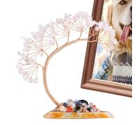 Generico Natural Crystal Tree Desk Decoration, Mini Tree for Positive Energy And, Stone Decor, Spiritual Gift, Ideal for Enhancing Your Home or Decorations with Positive, 9-10x5-7cm
