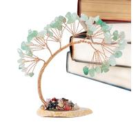 Generico Natural Crystal Tree Desk Decoration, Mini Tree for Positive Energy And, Stone Decor, Spiritual Gift, Ideal for Enhancing Your Home or Decorations with Positive, 9-10x5-7cm