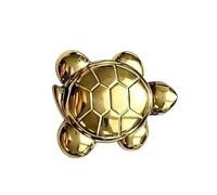 Generico Natural Pyrite Tortoise Crystal - Hand-Carved Mini Wealth Turtle | Golden Kachua For Prosperity & Protection | Healing Crystal Animal Decor For Home Office, Desk & Shelf | 11g
