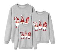 Genérico Navideñas Sudaderas Familiares Suéter Invierno Jersey Navideño Familiar Manga Larga Pullover Mujer Hombre Niño Niña Chica Chico Christmas Jumper Jersey Navidad Familia 02