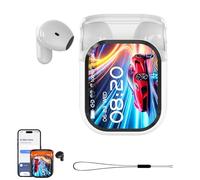 Generico NE20 Earbuds AI Translation Earbuds Real Time, NE20 Translation, with 140 Language AI Translator Real Time, LCD Touch Screen Sport Wireless Headphones, IPX6 Waterproof (White*2)