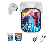 Generico Ne20 Earbuds, Ne20 Translation Earbuds, 140 Language Ai Translator Earbud Real Time, LCD Touch Screen, IPX6 Waterproof for Travel Business (White)