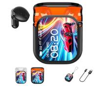 Generico Ne20 Earbuds, Ne20 Translation Earbuds, 140 Language Ai Translator Earbud Real Time, LCD Touch Screen, IPX6 Waterproof for Travel Business (Black)