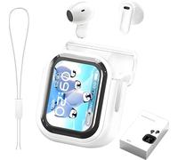 Generico NE20 Earbuds, NE20 Translation Earbuds, 140 Languages Translation, 2.01 in Smart Display, Bluetooth 6.0 Earphones Ai Translator Ear Buds, Ipx6 Water-Resistant (White)
