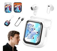 Generico Ne20 Earbuds, Ne20 Translation Earbuds, Noise Canceling Wireless Headphones, 140 Language AI Translator Real Time, LCD Touch Screen, IPX6 Waterproof for Travel, Business, Learning (White)