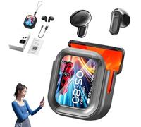 Generico Ne20 Earbuds, Ne20 Translation Earbuds with 140 Language AI Translator Real Time, LCD Touch Screen, IPX6 Waterproof, HD Stereo Sound for Travel, Business, Learning (Black)