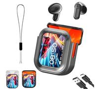 Generico NE20 Earbuds,NE20 Wireless Headphones,Ai Translation Earbud Real Time, 48 Hours Battery, LCD Touchscreen Noise Headphones for Travel, Business, Learning (Black)